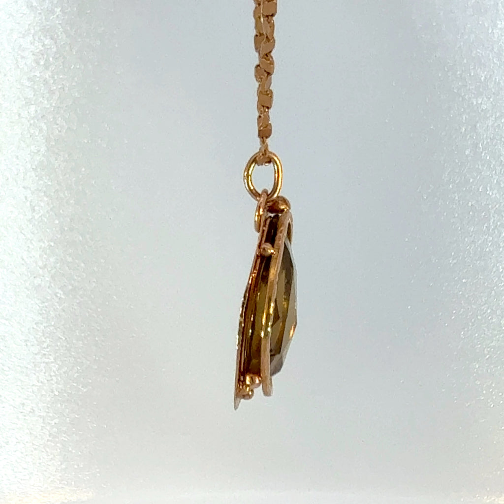 14K Rose gold and Citrine Amulet
