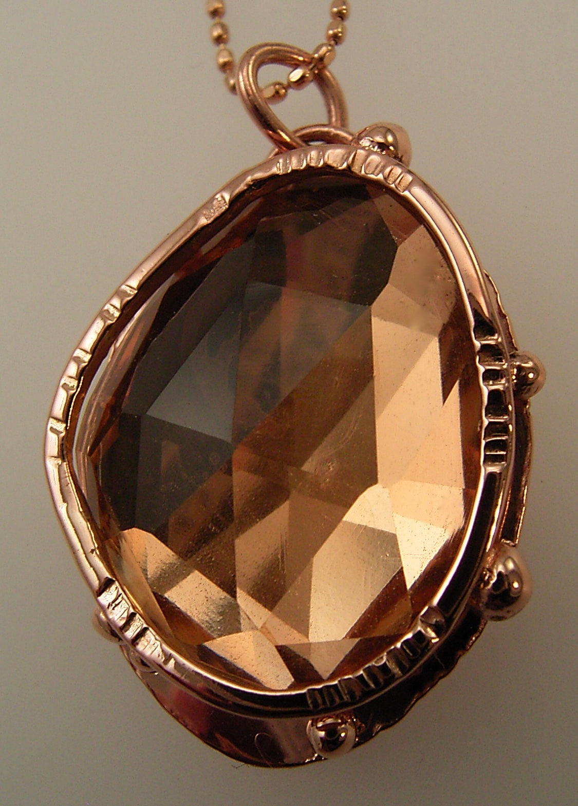 14K Rose gold and Citrine Amulet