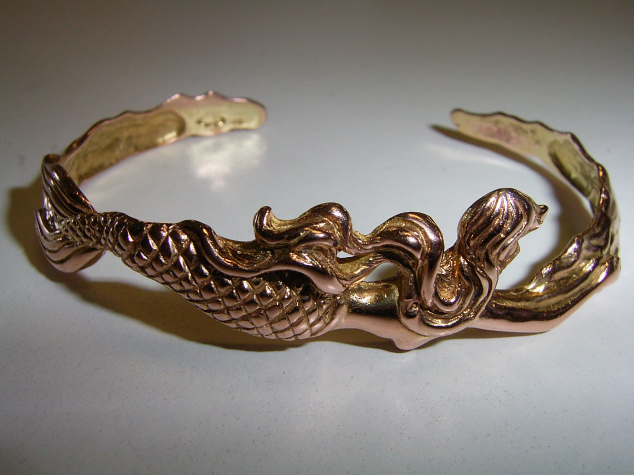 14K Gold Mermaid Cuff Bracelet