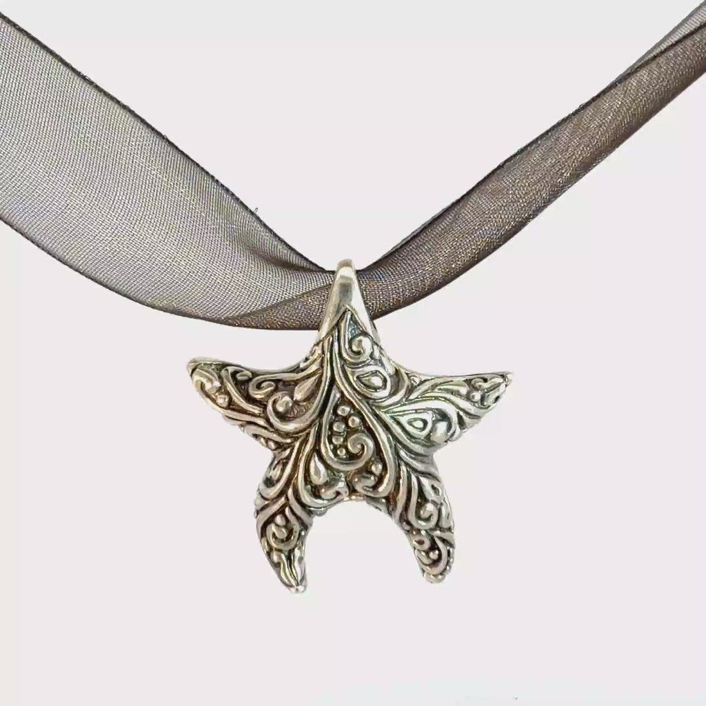 Sterling silver starfish pendent