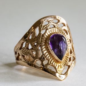 14K Rose Gold and Amethyst Persia Ring $510