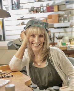 Theresa Parsons at her work bench