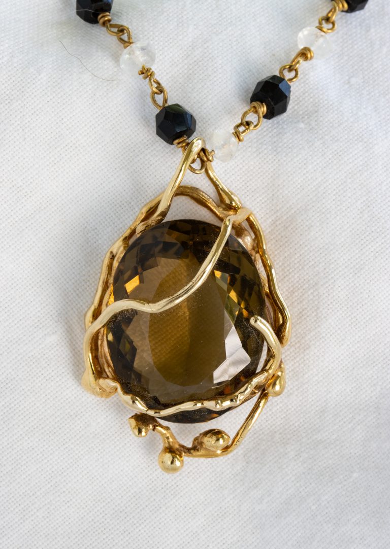 Citrine and Gold Pendant