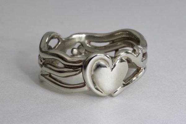 14K White Gold Heart Ring $1,065