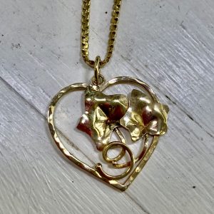 14K yellow gold Ivy Heart $485