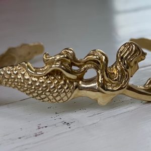 14K Yellow Gold Mermaid Cuff Bracelet $3,150